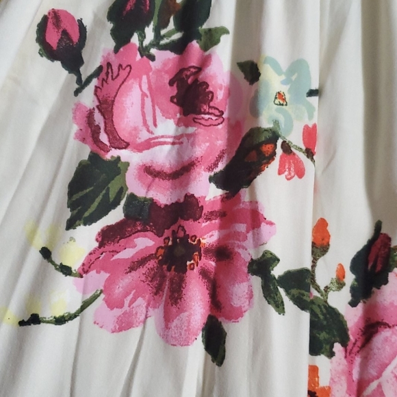 Sale Light Yellow Floral Dress S M L - Picture 4 of 5